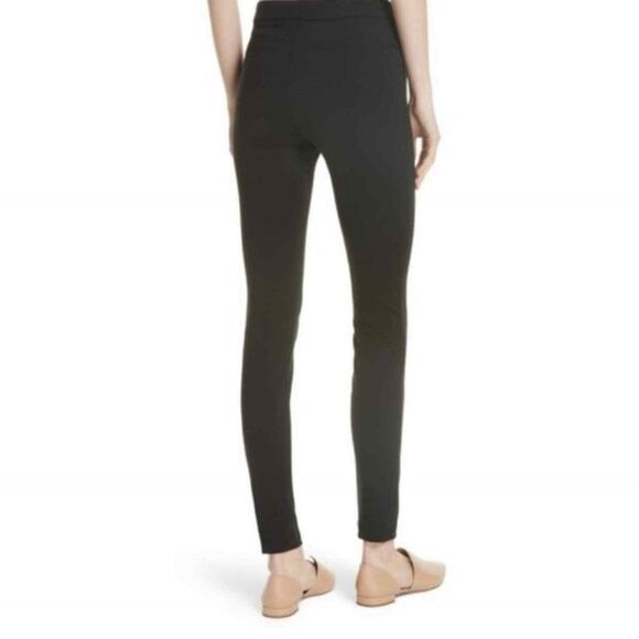 VINCE Skinny Pants SIZE 4 Black Stretch Ponte Ankle Trousers FLAW - Picture 2 of 14